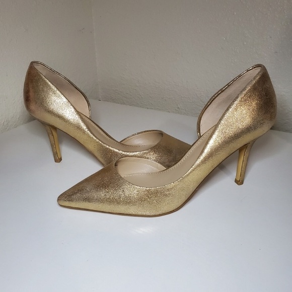 matte gold heels